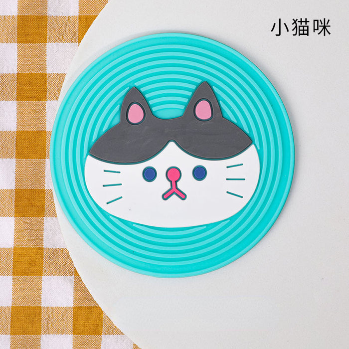 Wholesale Cartoon Cute Anti-Slip Coasters Silicone MOQ≥2 JDC-PS-Zhixin001