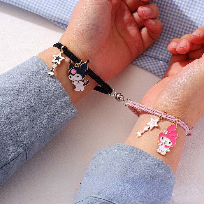 Wholesale Cartoon Couple Alloy Magnetic Bracelet (F) JDC-BT-XYuan001