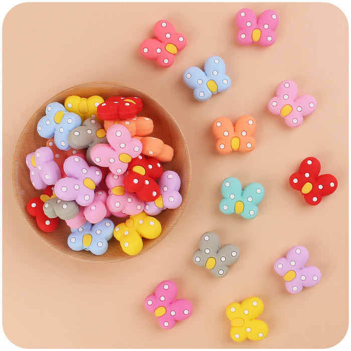 Wholesale 28MM Cartoon Silicone Butterfly Beads JDC-BDS-Baoqin012