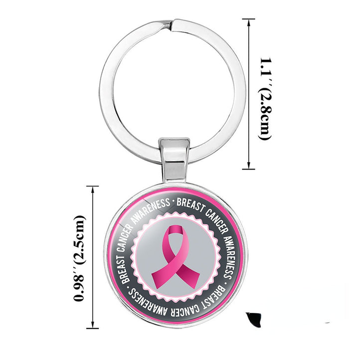 Wholesale Breast Cancer Care Alloy Keychain JDC-KC-NingX023