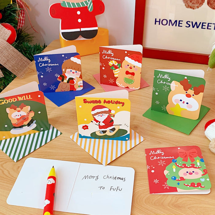 Wholesale Greeting Cards New Year's Day Greeting Cards Christmas Eve Handwritten Blank Cards MOQ≥2 JDC-GC-TengY001