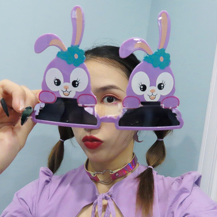 Jewelry WholesaleWholesale cartoon bunny ears birthday funny glasses JDC-SG-MingK010 Sun Glasses 明可 %variant_option1% %variant_option2% %variant_option3%  Factory Price JoyasDeChina Joyas De China