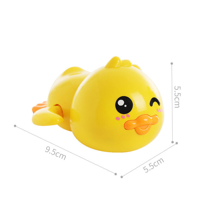 Wholesale Toys Bath Play Water Chain Clockwork Parent-Child Interactive Little Yellow Duck JDC-FT-JINyu001