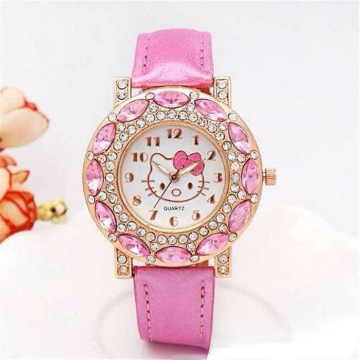 Wholesale Children's Cartoon Belt Set Diamond British Watch  MOQ≥2 JDC-WH-XingDL001