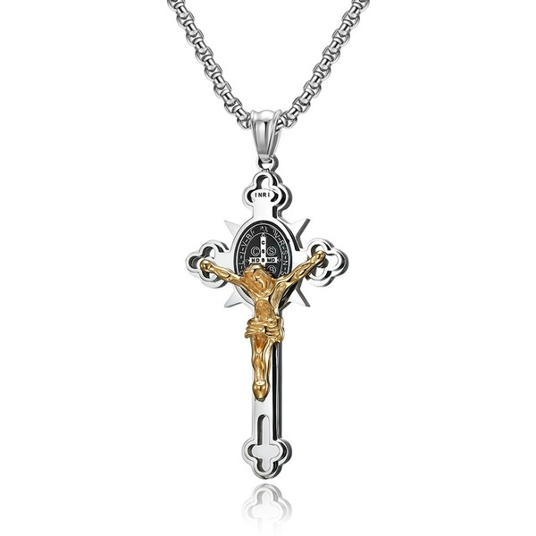 Jewelry WholesaleWholesale Titanium Steel Cross Necklace JDC-NE-QianF001 Necklaces 千风 %variant_option1% %variant_option2% %variant_option3%  Factory Price JoyasDeChina Joyas De China