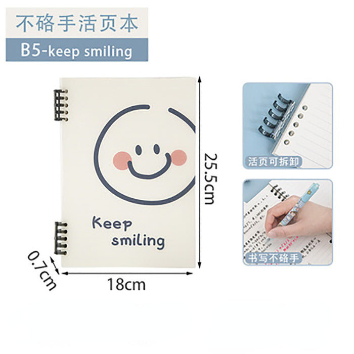 Wholesale PP Transparent Cover Removable Loose Leaf Notebook JDC-NK-PTG001