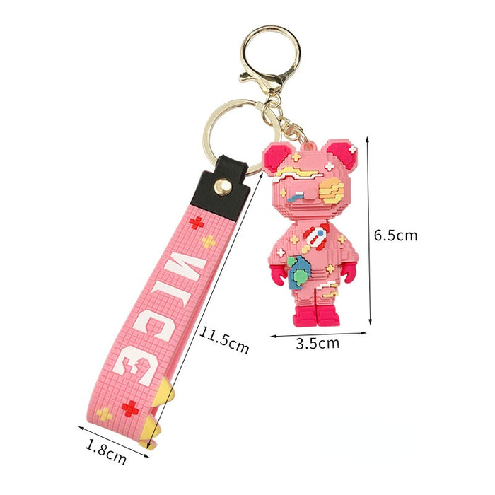 Jewelry WholesaleWholesale Cartoon Space Bear Silicone Keychain JDC-KC-FeiRun010 Keychains 飞润 %variant_option1% %variant_option2% %variant_option3%  Factory Price JoyasDeChina Joyas De China