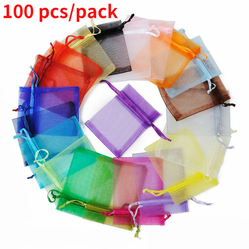 Jewelry WholesaleWholesale Transparent Organza Jewelry Packaging Bags 100pcs/Pack JDC-JP-LinN001 Jewelry packaging 琳纳 %variant_option1% %variant_option2% %variant_option3%  Factory Price JoyasDeChina Joyas De China