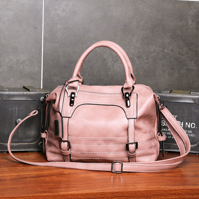 Wholesale Shoulder Bag PU Oil Wax Leather Large Capacity Oblique Span JDC-SD-Ningj003