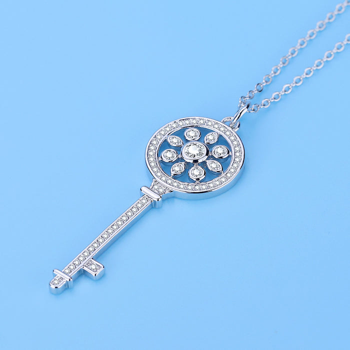 Jewelry WholesaleWholesale Copper Plating Platinum Key Necklace JDC-NE-QLX020 Necklaces 巧兰轩 %variant_option1% %variant_option2% %variant_option3%  Factory Price JoyasDeChina Joyas De China