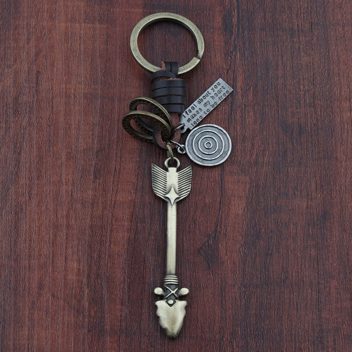 Jewelry WholesaleWholesale Alloy Leather Indian Arrow Keychain MOQ≥2 JDC-KC-JFei001 Keychains 巨飞 %variant_option1% %variant_option2% %variant_option3%  Factory Price JoyasDeChina Joyas De China