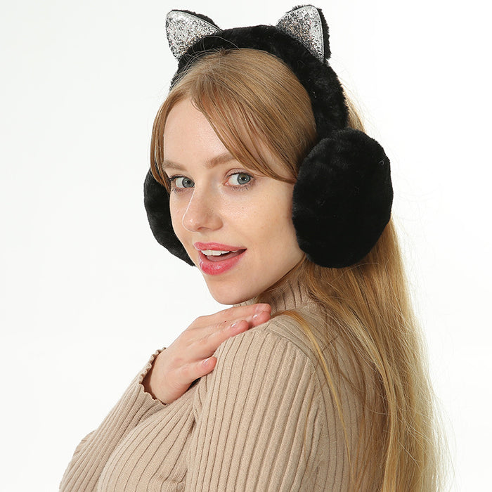 Wholesale Earmuffs Plush Warm Cat Ears JDC-EF-QiaK001