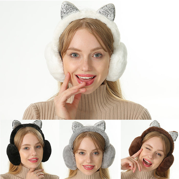 Wholesale Earmuffs Plush Warm Cat Ears JDC-EF-QiaK001