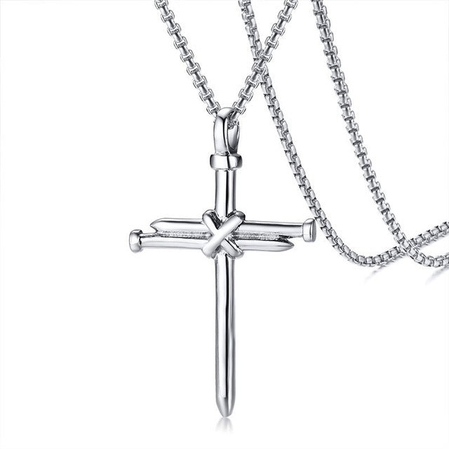 Wholesale Nail Cross Men's Pendant Personality Men's Necklace JDC-NE-PanX002