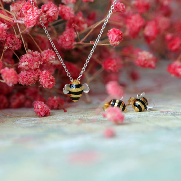 Wholesale necklace silver cute bee collarbone chain JDC-NE-hanwu001