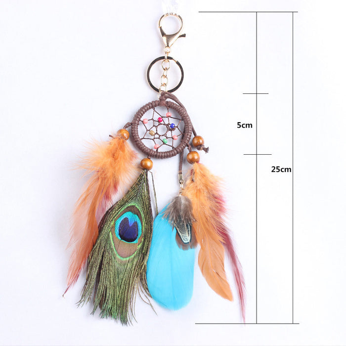 Wholesale Keychains For Backpacks New Keychain Decorative Dream Catcher Small Pendant MOQ≥2 JDC-KC-BGN001