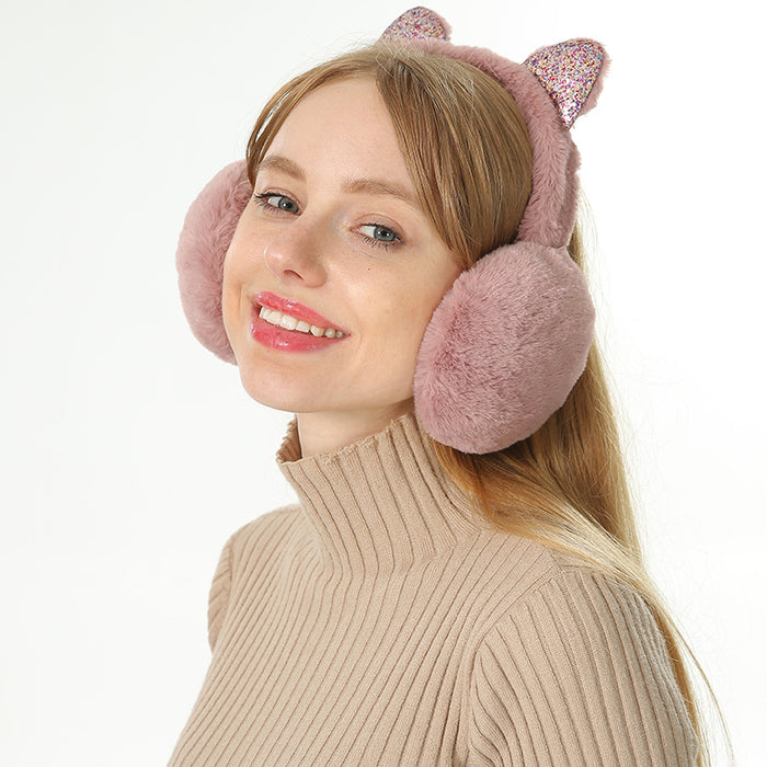 Wholesale Earmuffs Plush Warm Cat Ears JDC-EF-QiaK001