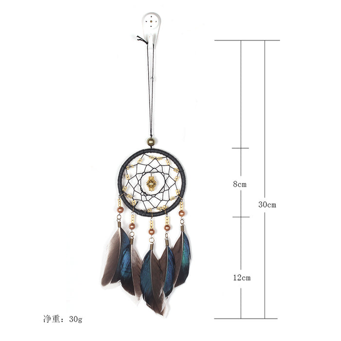 Jewelry WholesaleWholesale Feather Cotton Wire Iron Hoop Dreamcatcher JDC-DC-BGN005 Dreamcatcher 布谷鸟 %variant_option1% %variant_option2% %variant_option3%  Factory Price JoyasDeChina Joyas De China