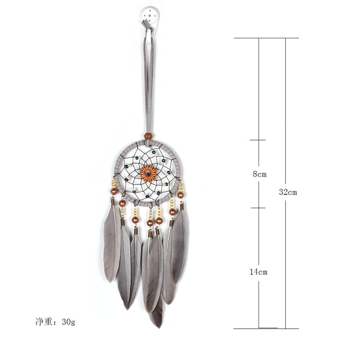 Jewelry WholesaleWholesale Feather Cotton Wire Iron Hoop Dreamcatcher JDC-DC-BGN005 Dreamcatcher 布谷鸟 %variant_option1% %variant_option2% %variant_option3%  Factory Price JoyasDeChina Joyas De China