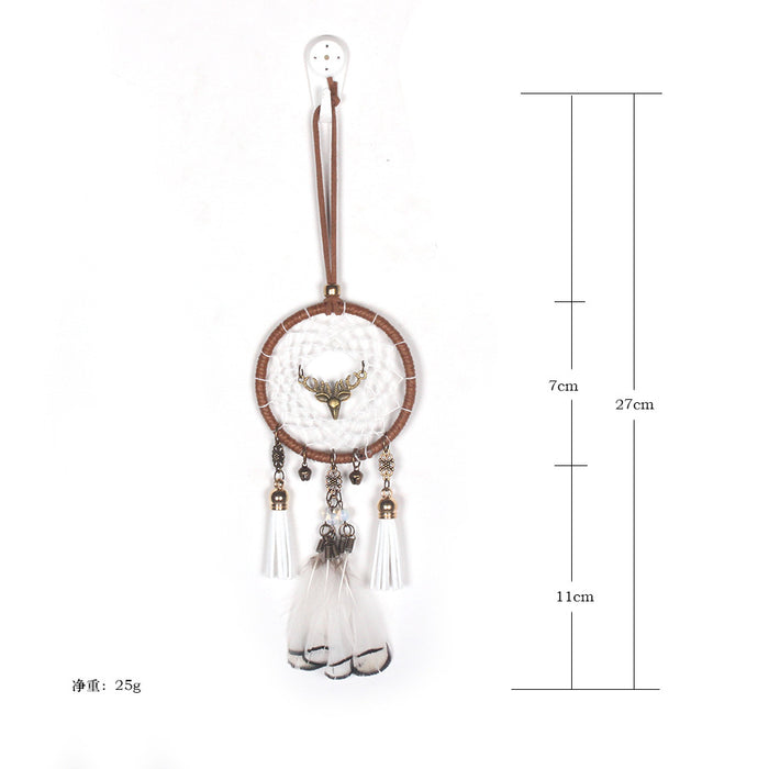 Jewelry WholesaleWholesale Feather Cotton Wire Iron Hoop Dreamcatcher JDC-DC-BGN005 Dreamcatcher 布谷鸟 %variant_option1% %variant_option2% %variant_option3%  Factory Price JoyasDeChina Joyas De China