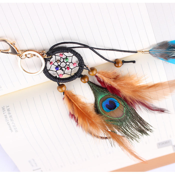 Wholesale Keychains For Backpacks New Keychain Decorative Dream Catcher Small Pendant MOQ≥2 JDC-KC-BGN001