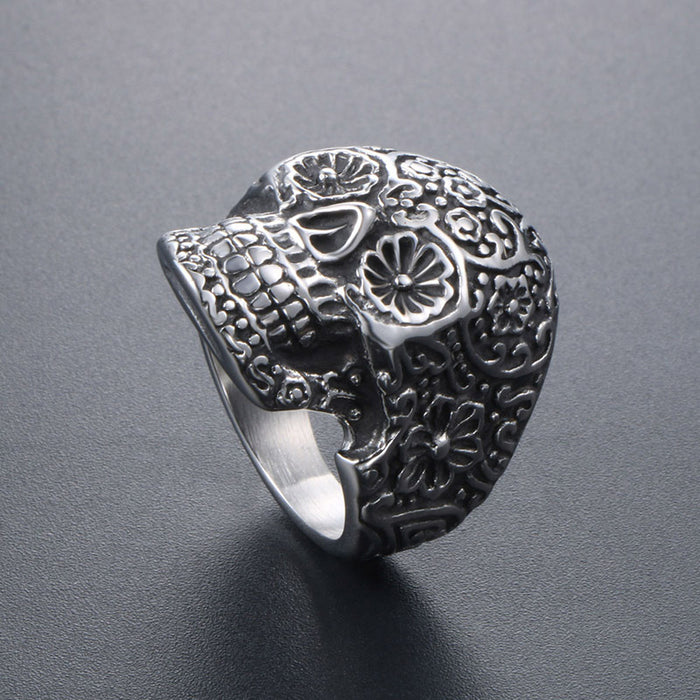 Wholesale Vampire Skull Titanium Steel Ring JDC-RS-Shenj001