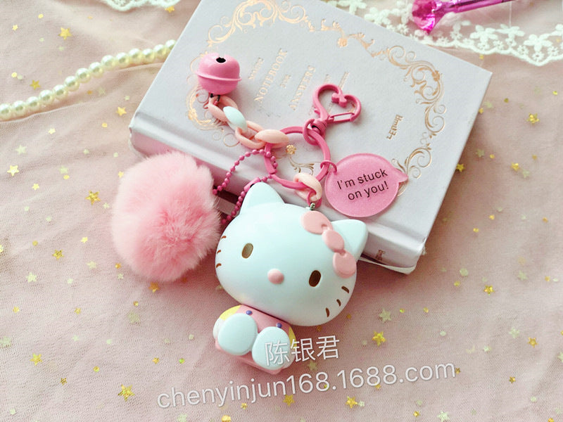 Wholesale cartoon keychain pendant hair ball pendant twin star doll MOQ≥2 JDC-KC-CYJ001