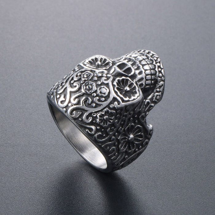 Wholesale Vampire Skull Titanium Steel Ring JDC-RS-Shenj001