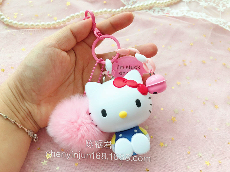 Wholesale cartoon keychain pendant hair ball pendant twin star doll MOQ≥2 JDC-KC-CYJ001