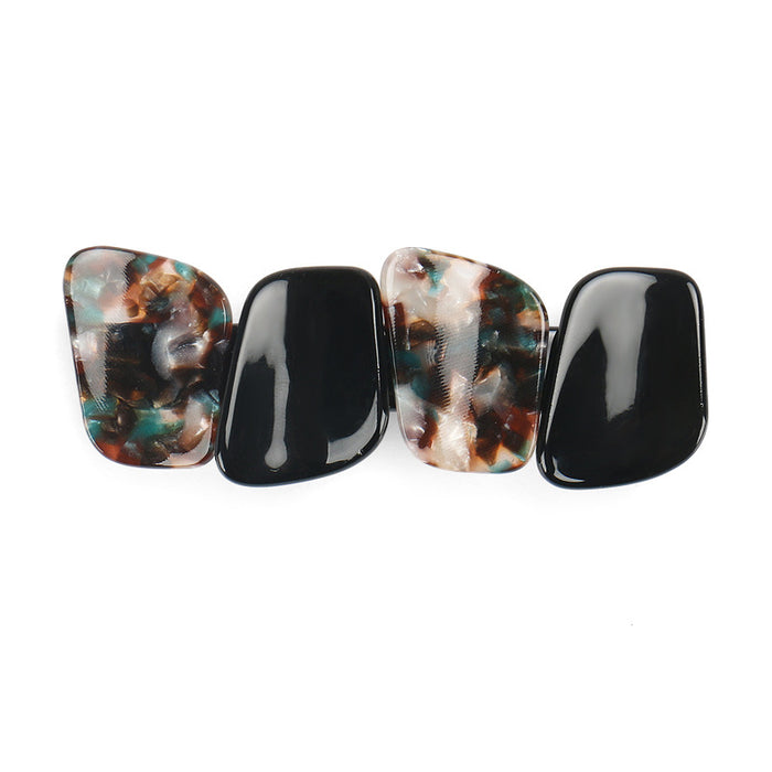 Wholesale Hair Clips Acetate Sheet Oval Horizontal Clips JDC-HC-jinhe016