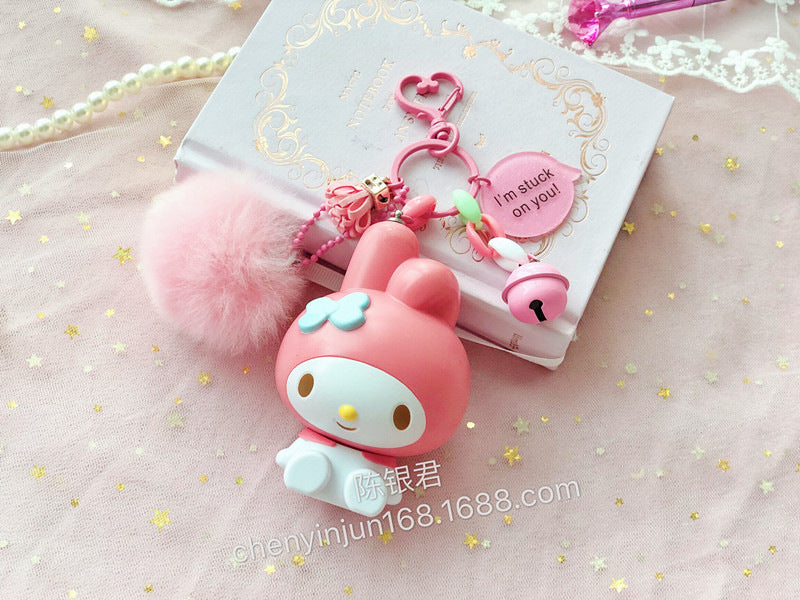 Wholesale cartoon keychain pendant hair ball pendant twin star doll MOQ≥2 JDC-KC-CYJ001