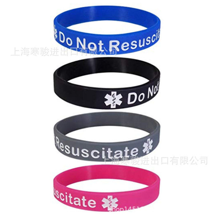 Jewelry WholesaleWholesale DNR DO NOT RESUSCITATE MEDICAL ALERT Silicone Bracelet JDC-BT-HanJ011 Bracelet 寒骏 %variant_option1% %variant_option2% %variant_option3%  Factory Price JoyasDeChina Joyas De China