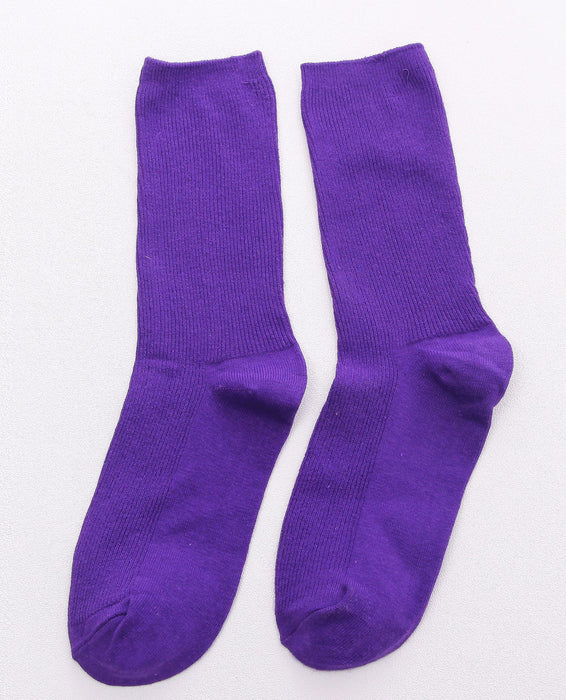 Jewelry WholesaleWholesale spring/summer cotton socks double needle long tube pile socks JDC-SK-BuZL0006 Sock 步之蓝 %variant_option1% %variant_option2% %variant_option3%  Factory Price JoyasDeChina Joyas De China