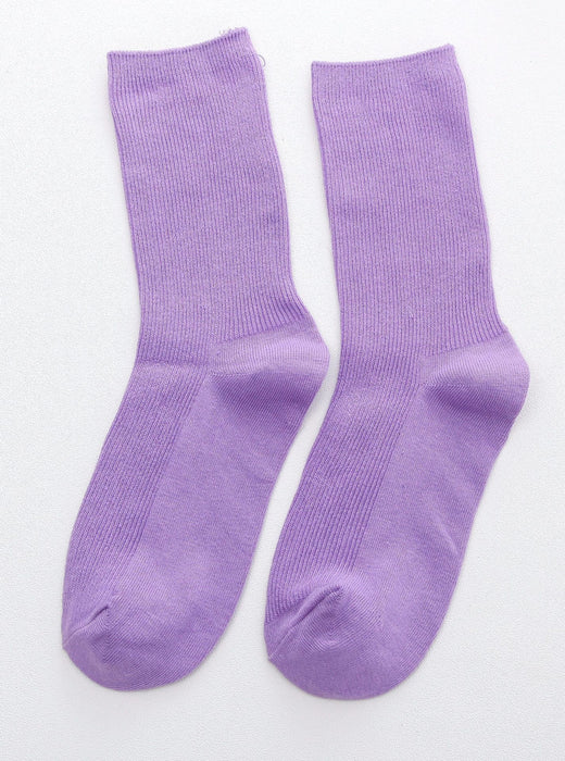 Jewelry WholesaleWholesale spring/summer cotton socks double needle long tube pile socks JDC-SK-BuZL0006 Sock 步之蓝 %variant_option1% %variant_option2% %variant_option3%  Factory Price JoyasDeChina Joyas De China