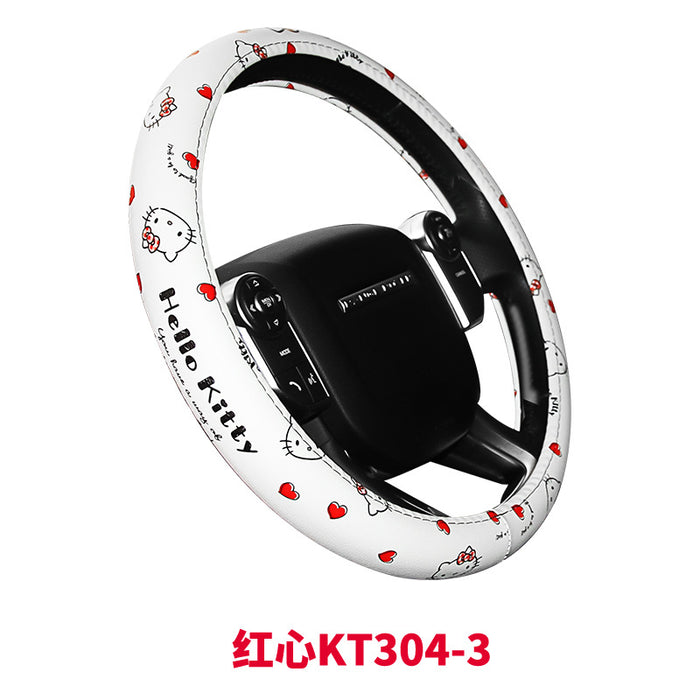 Wholesale Car Accessories Leather Cute Cartoon Anti-Slip Car Steering Wheel Cover (S) JDC-CA-MCZai001