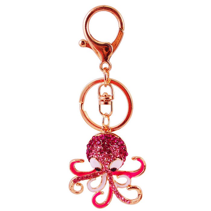 Jewelry WholesaleWholesale alloy rhinestones small octopus car keychain JDC-KC-KuX002 Keychains 酷熙 %variant_option1% %variant_option2% %variant_option3%  Factory Price JoyasDeChina Joyas De China