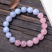 Jewelry WholesaleWholesale Love Career Double Harvest Pink Crystal Aquamarine Crystal Bracelet JDC-BT-BaiM006 Bracelet 百慕 %variant_option1% %variant_option2% %variant_option3%  Factory Price JoyasDeChina Joyas De China