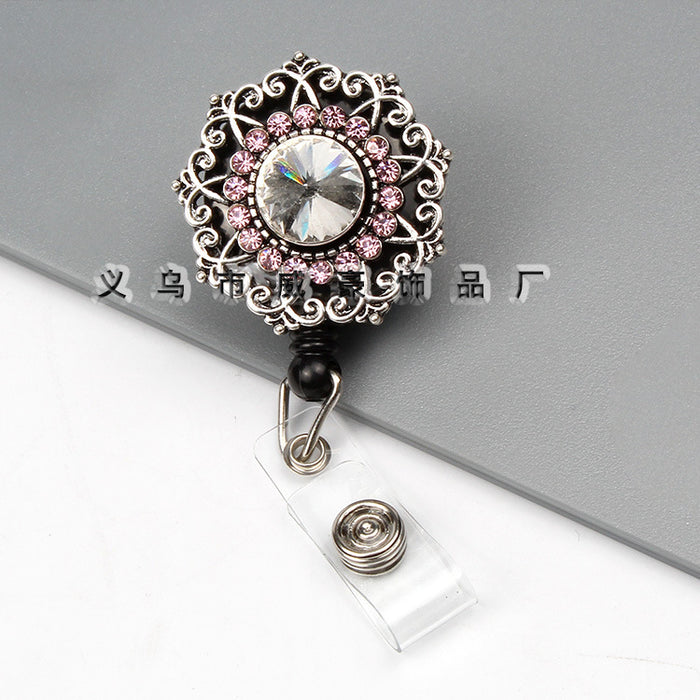 Wholesale Keychains For Backpacks Easy Pull Button Chest Card Door Card Clip Buckle JDC-KC-WHao002