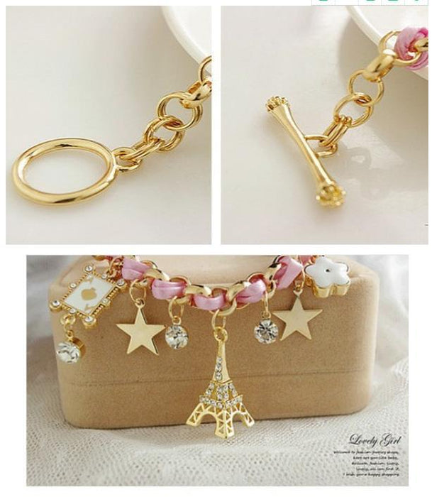 Jewelry WholesaleWholesale star flower playing card love alloy bracelet JDC-BT-RL035 Bracelet 瑞列 %variant_option1% %variant_option2% %variant_option3%  Factory Price JoyasDeChina Joyas De China