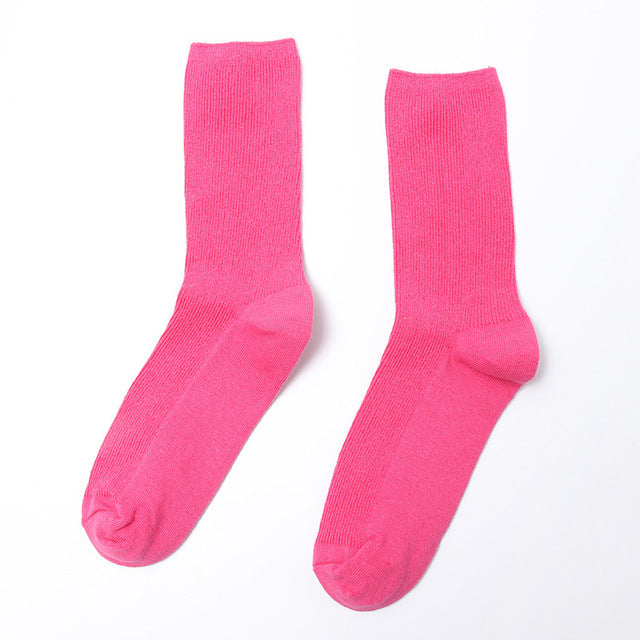 Jewelry WholesaleWholesale spring/summer cotton socks double needle long tube pile socks JDC-SK-BuZL0006 Sock 步之蓝 %variant_option1% %variant_option2% %variant_option3%  Factory Price JoyasDeChina Joyas De China