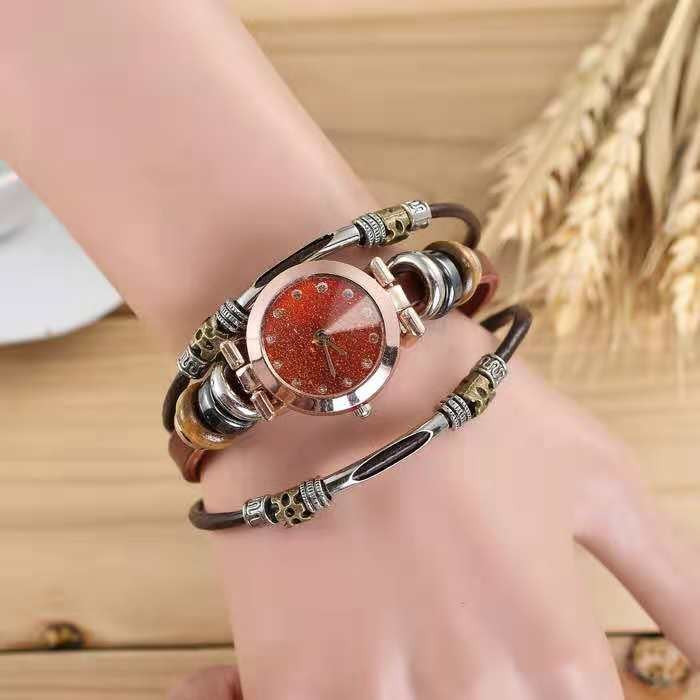 Wholesale Vintage Braided Jewelry Leather Bracelet Multilayer Stainless Steel JDC-BT-YonY004