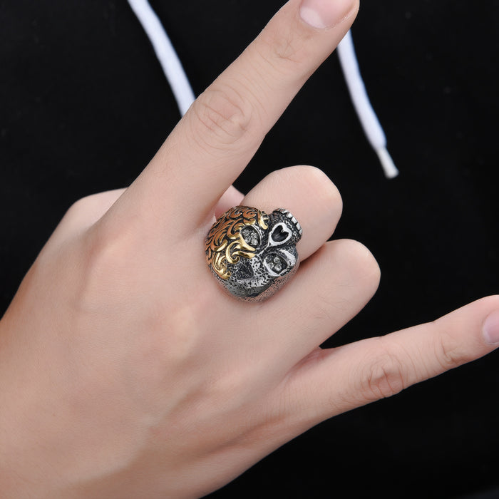 Wholesale Men's Rings Titanium Skull JDC-RS-YiS010