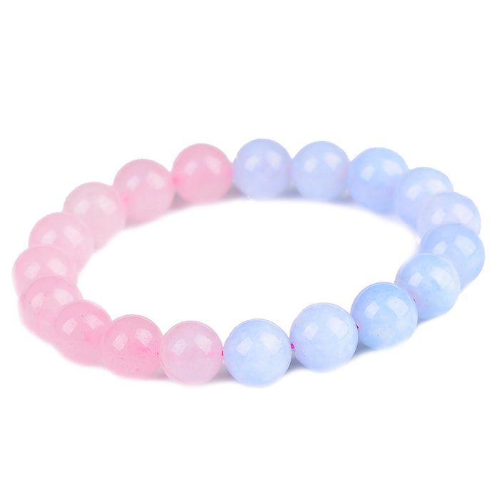 Jewelry WholesaleWholesale Love Career Double Harvest Pink Crystal Aquamarine Crystal Bracelet JDC-BT-BaiM006 Bracelet 百慕 %variant_option1% %variant_option2% %variant_option3%  Factory Price JoyasDeChina Joyas De China