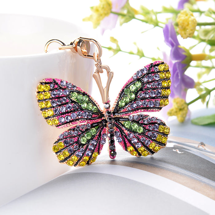 Jewelry WholesaleWholesale Rhinestone Butterfly Alloy Keychain JDC-KC-CH094 Keychains 晨晖 %variant_option1% %variant_option2% %variant_option3%  Factory Price JoyasDeChina Joyas De China