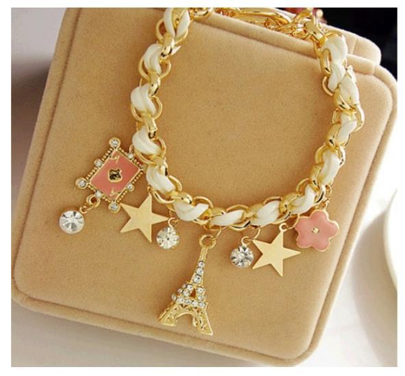 Jewelry WholesaleWholesale star flower playing card love alloy bracelet JDC-BT-RL035 Bracelet 瑞列 %variant_option1% %variant_option2% %variant_option3%  Factory Price JoyasDeChina Joyas De China