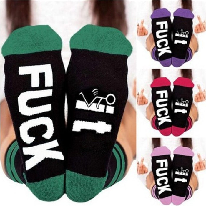 Wholesale Socks Cotton Creative Letters Medium Tube Socks MOQ≥3 JDC-SK-XQ018