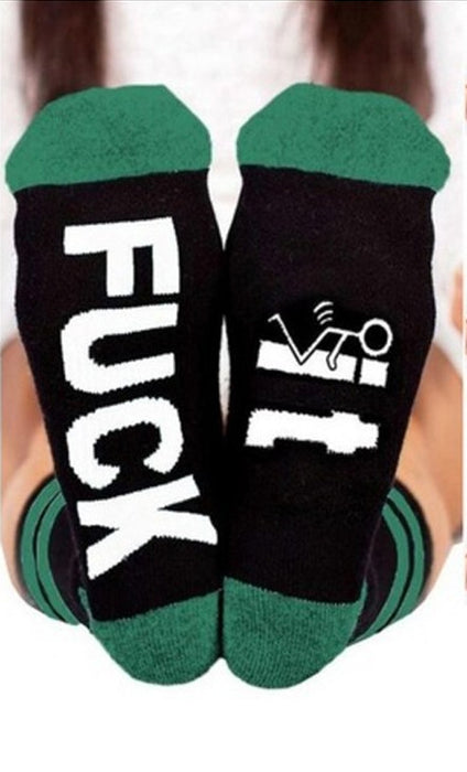 Wholesale Socks Cotton Creative Letters Medium Tube Socks MOQ≥3 JDC-SK-XQ018