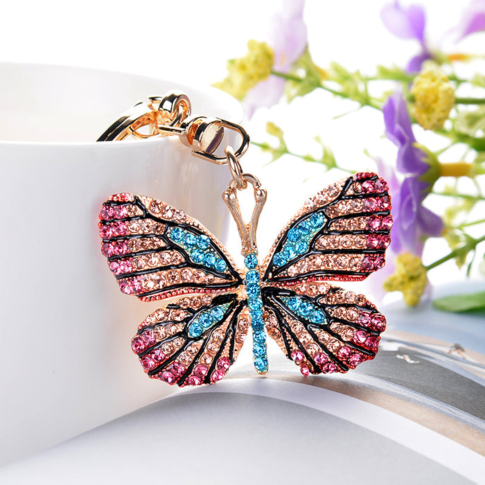 Jewelry WholesaleWholesale Rhinestone Butterfly Alloy Keychain JDC-KC-CH094 Keychains 晨晖 %variant_option1% %variant_option2% %variant_option3%  Factory Price JoyasDeChina Joyas De China