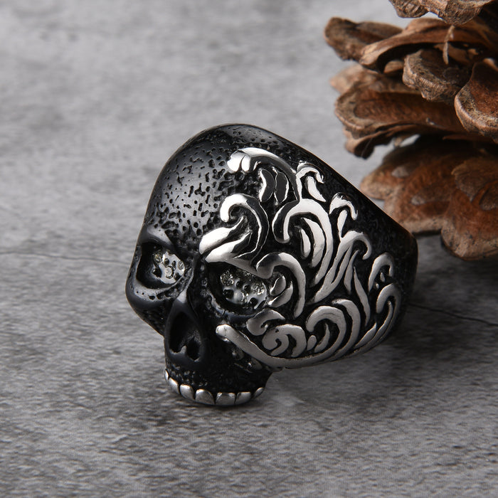 Wholesale Men's Rings Titanium Skull JDC-RS-YiS010