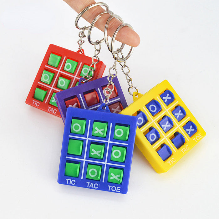 Wholesale Random Tic Tac Toe Game XO Rotating ABS Keychain MOQ≥4 JDC-KC-WeiLe001